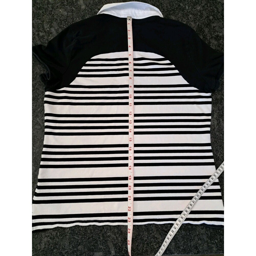 Ralph Lauren Yellow Tee & LRL Active Black & White Stripe Top Women's Size Large - Picture 14 of 15